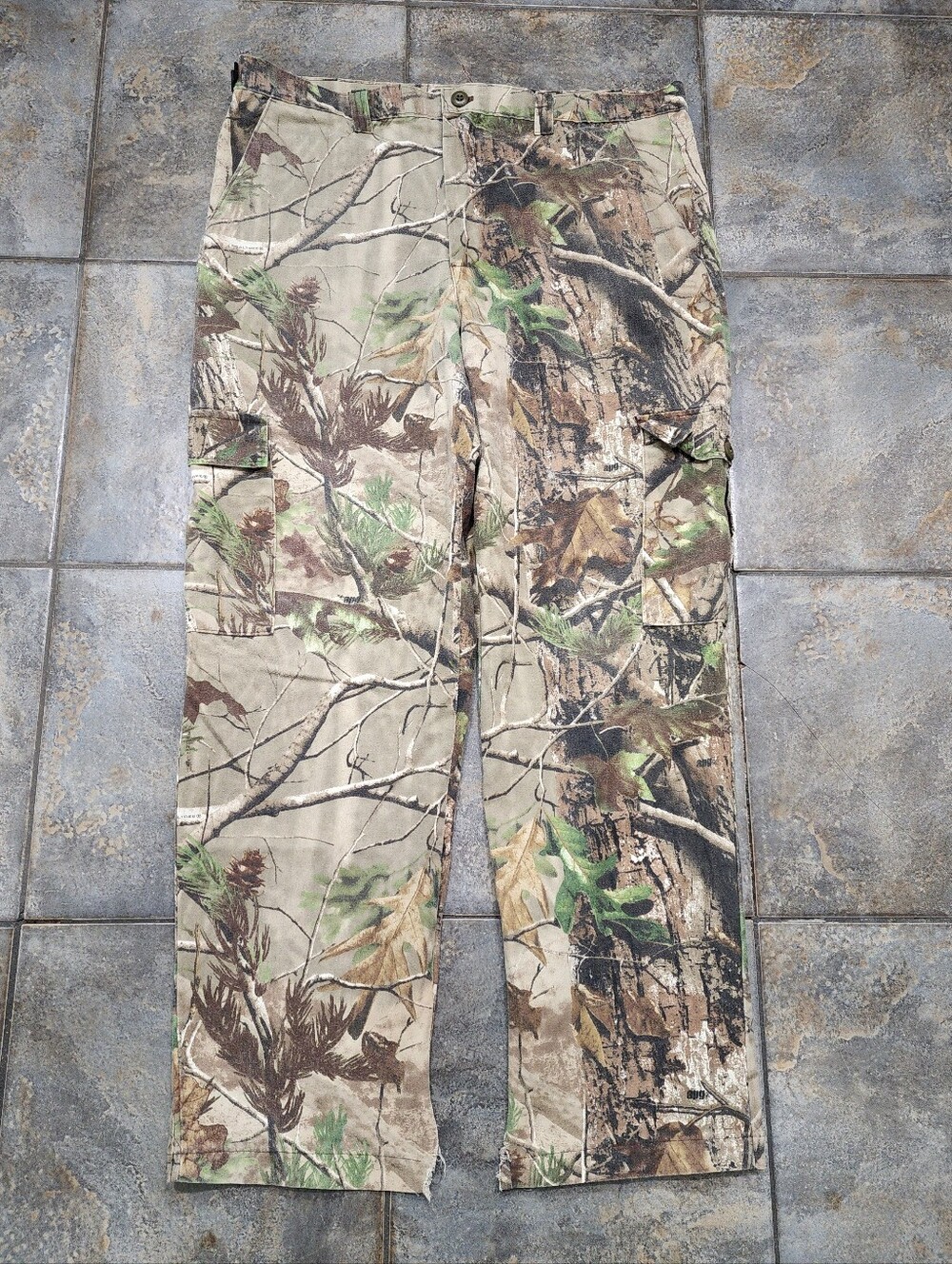 Vintage 90s Realtree APG Men's Large 40x32 Baggy Camo Cargo Pants USA Made